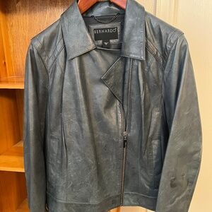 Bernardo Women's Leather Jacket size XL Blue